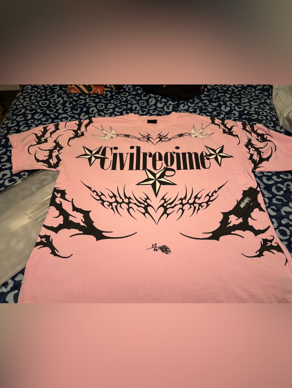 Civil Regime Pink Graphic Short Sleeve Tee